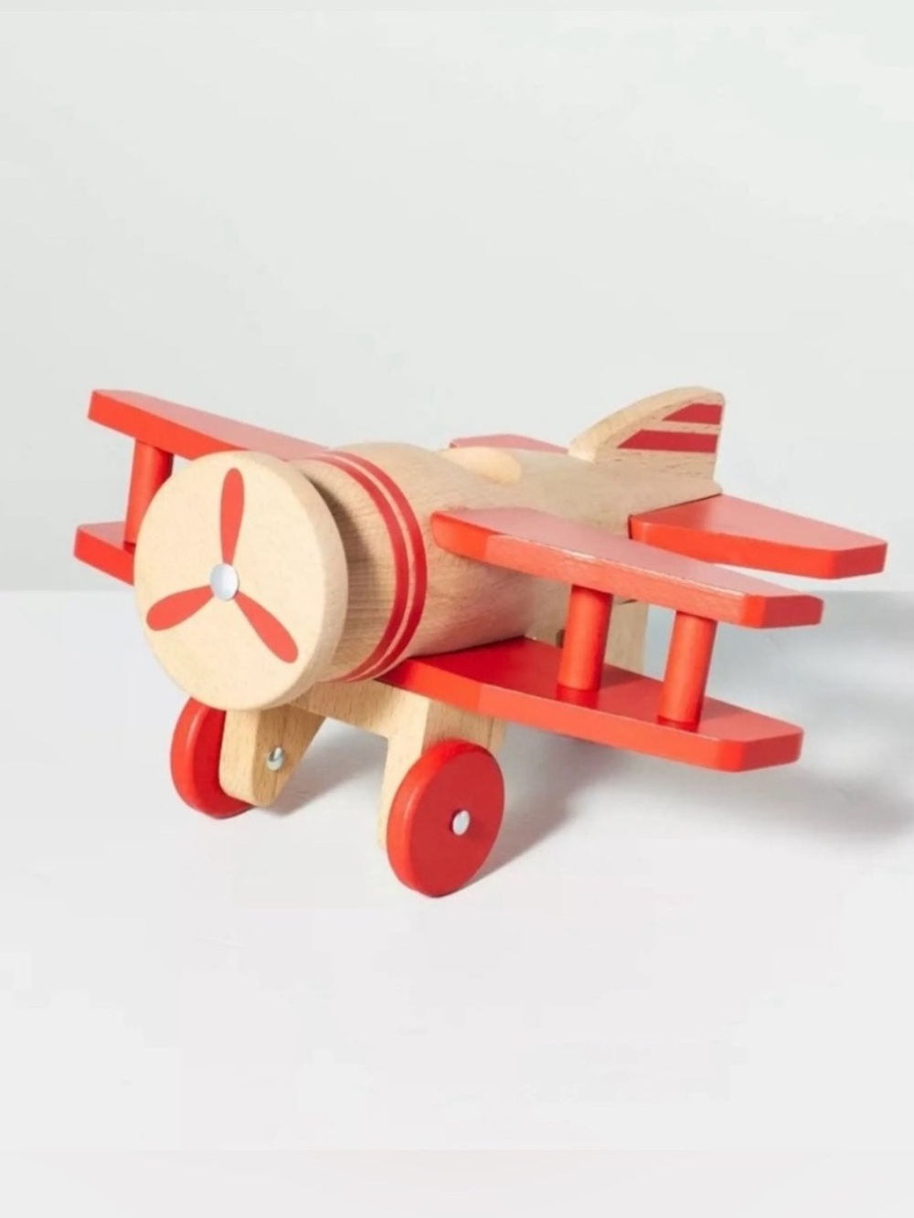 Hearth & Hand with Magnolia - Wooden Toy Plane Wood Propellor Airplane NWOT